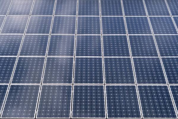 a close up image of solar panels 