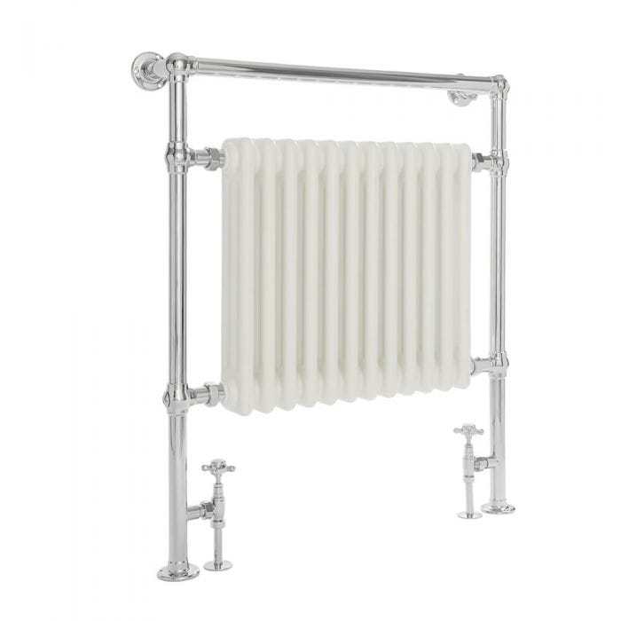Milano Elizabeth White heated towel rail cut out