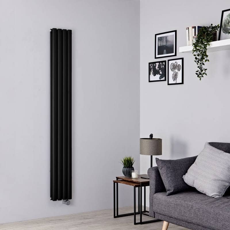 Milano Aruba Slim Electric Black Designer Radiator