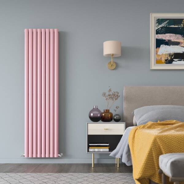 Milano Aruba camellia pink vertical double panel designer radiator Milano Aruba camellia pink vertical double panel designer radiator