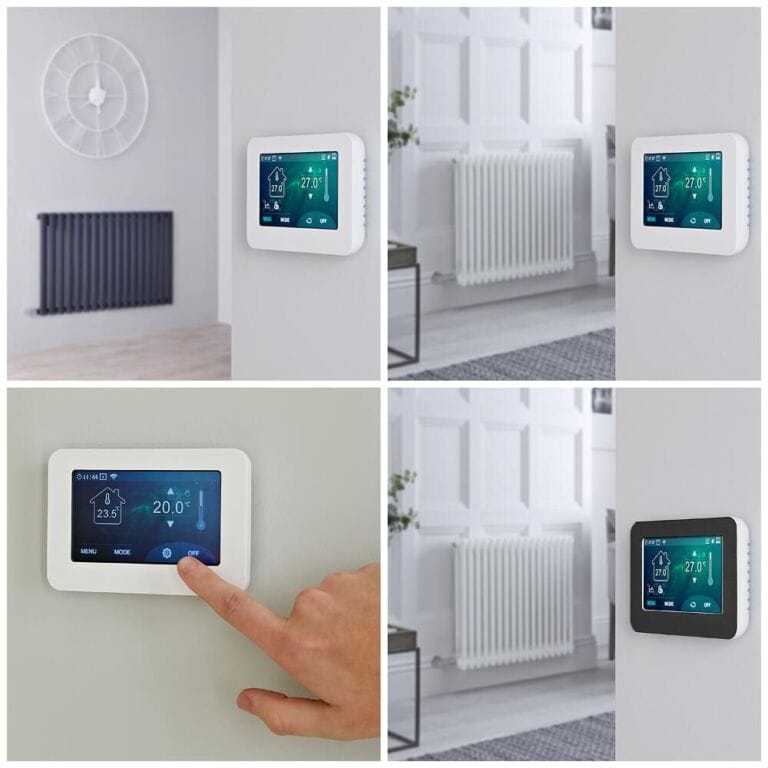 Milano Connect wifi touchscreen thermostat for electric heating for zoned heating areas
