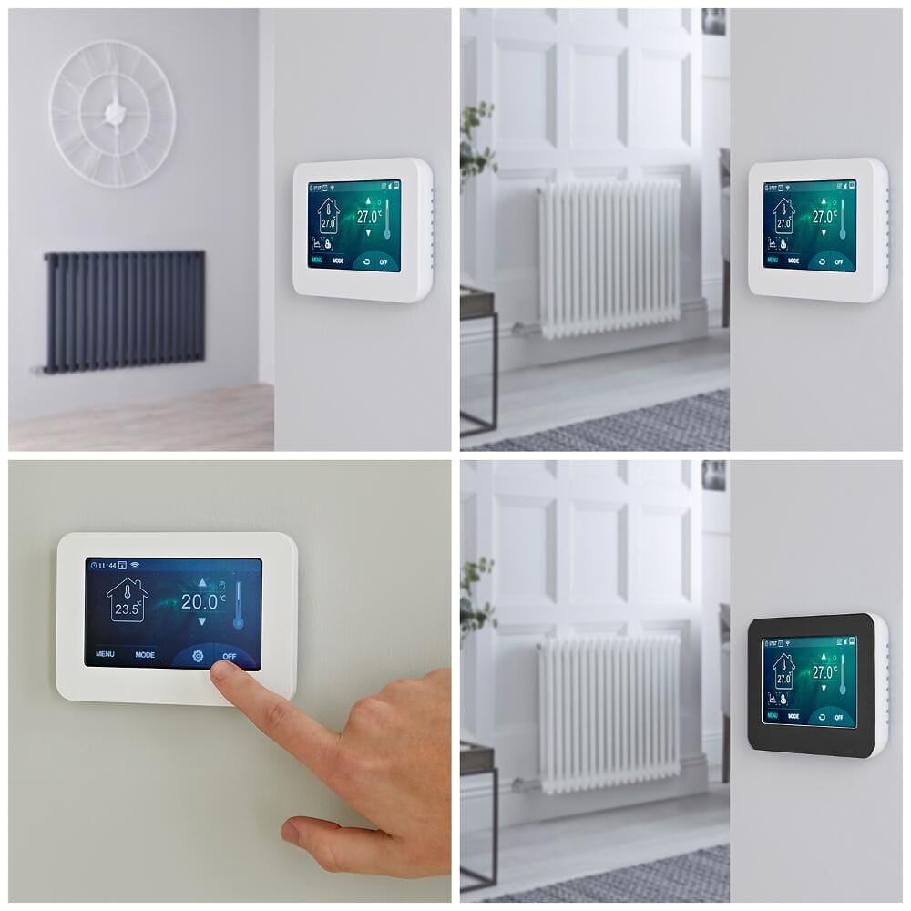 Milano Connect wifi touchscreen thermostat for electric heating for zoned heating areas