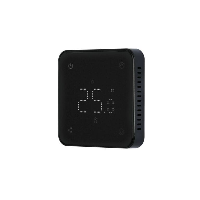 Milano Connect black backlit wifi thermostat for electric heating
