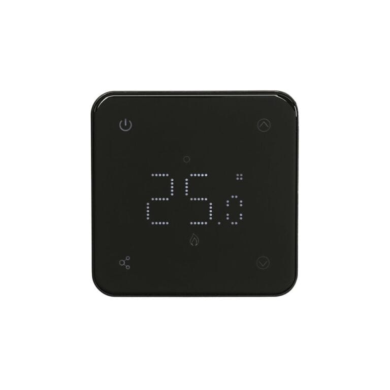 Milano Connect black backlit wifi thermostat for electric heating