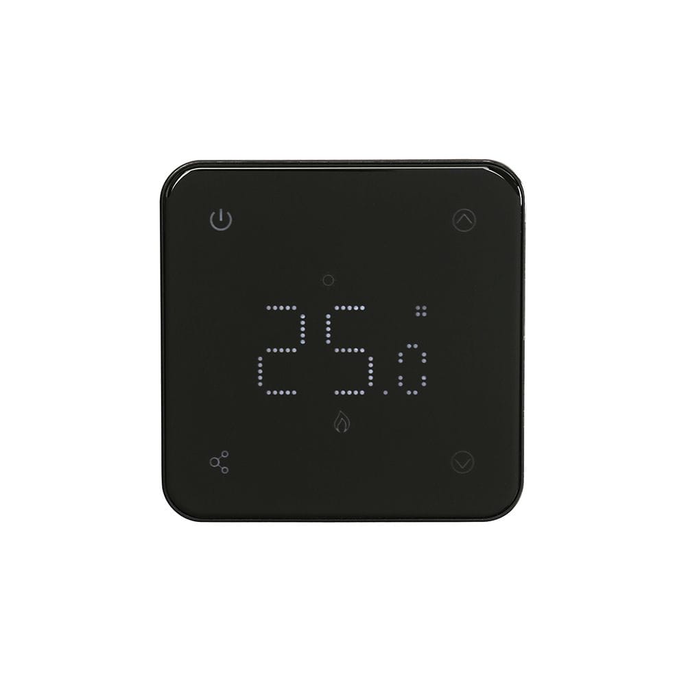 Milano Connect black backlit wifi thermostat for electric heating