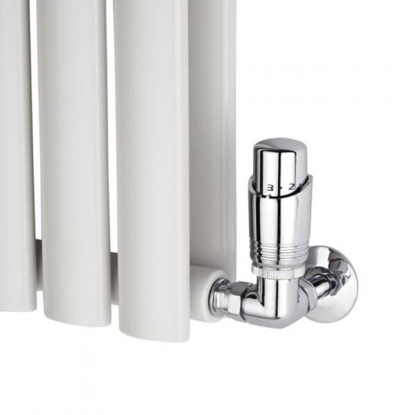 corner radiator valve close up