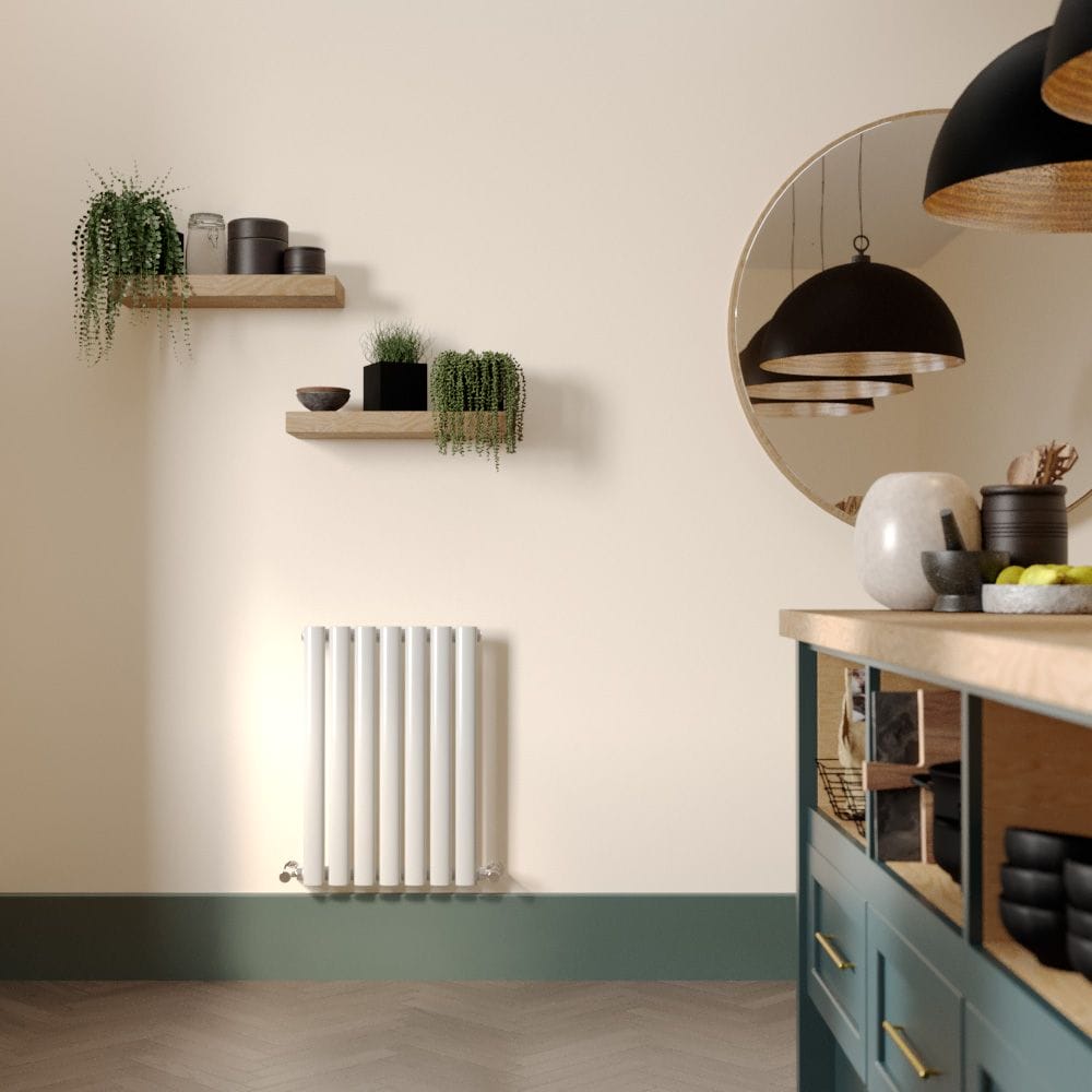 Milano Aruba modern white horizontal designer radiator