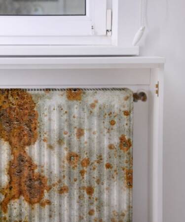How to remove rust from a white radiator